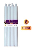 White Household Candles 8pk 