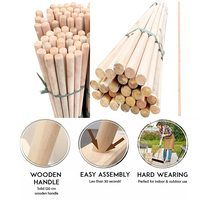 Wooden Mop - Broom Stick 120x2.35cm - Pk25