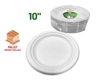 Biodegradable Bagasse Plates 50pc 10" 