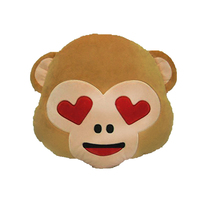 Pillow Monkey Heart Emoji 32cm Comfortable 