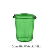 Food Drum Green- Bin Bucket 35 Lt
