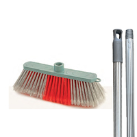 Broom Brush With Stick Soft Hard Multicolour